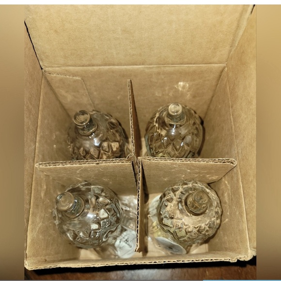 Home interiors diamond cut Clear Glass Tiffany candle holders cups - Picture 2 of 10